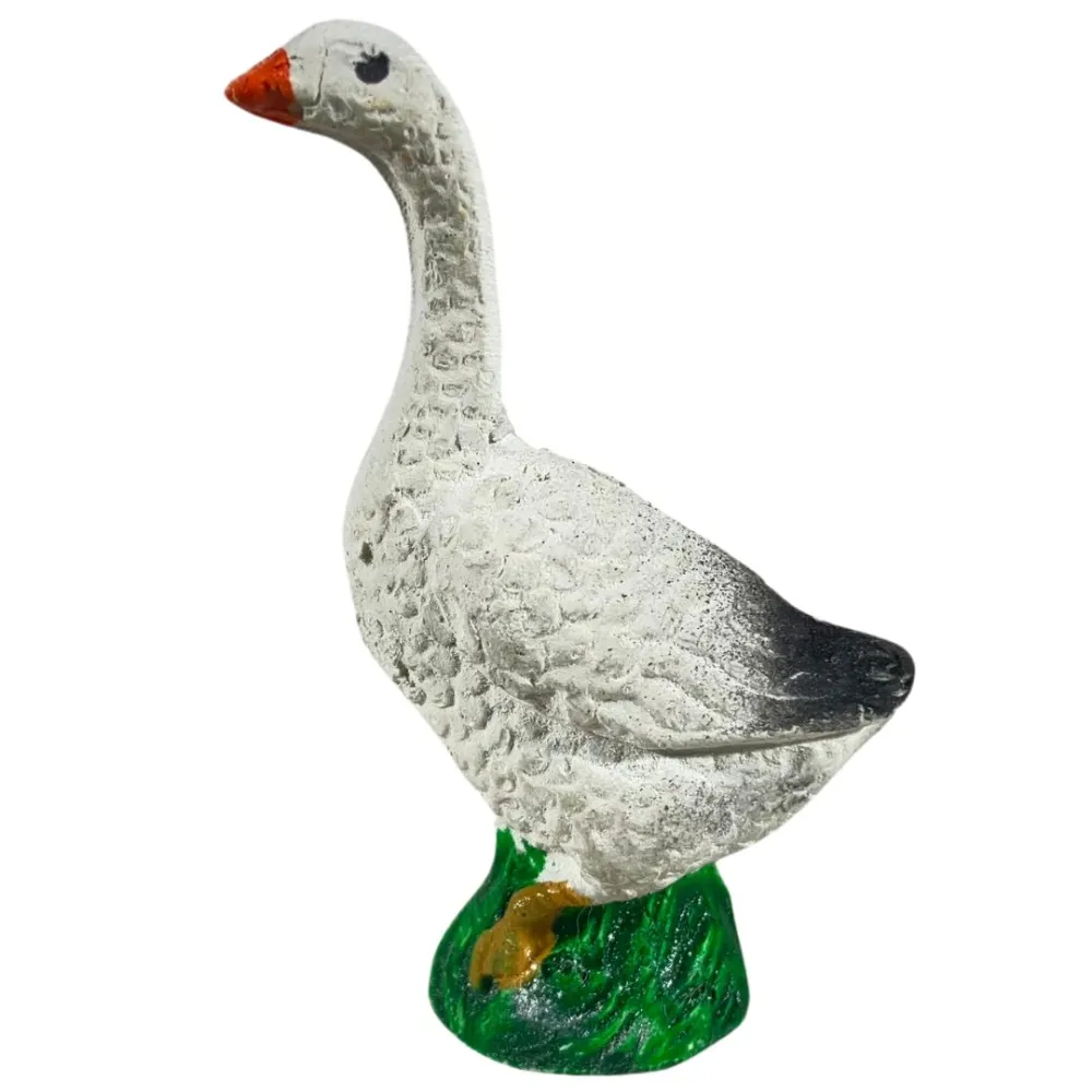 Resin Goose on Grass for 15–20 cm Nativity Figures