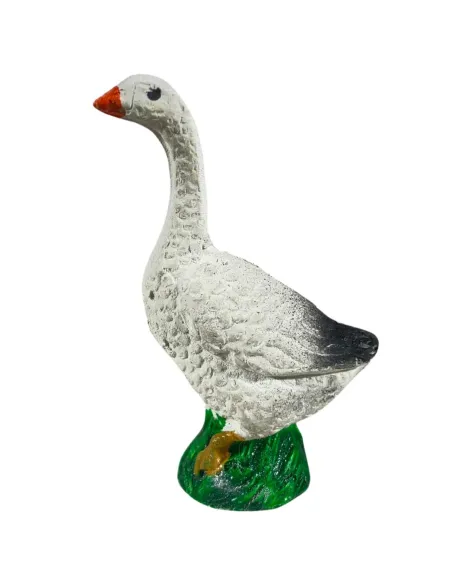 Resin Goose on Grass for 15–20 cm Nativity Figures