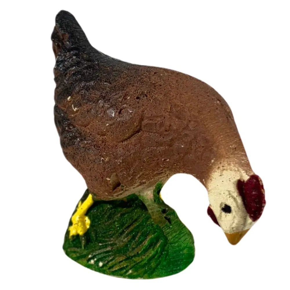 Set of Five Resin Hens for 12–15 cm Nativity Figures