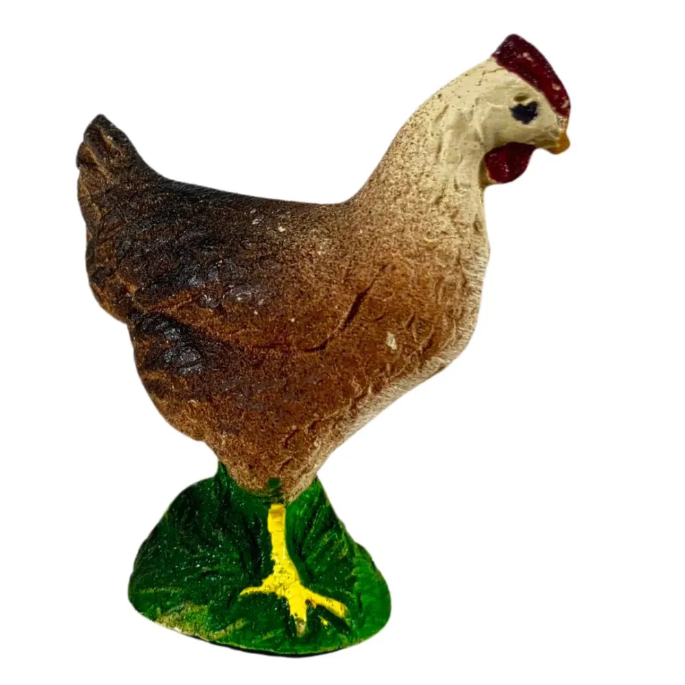 Set of Five Resin Hens for 12–15 cm Nativity Figures