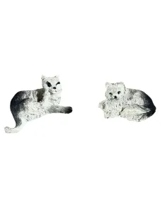 Set of Two Resin Cats for 8–10 cm Nativity Figures