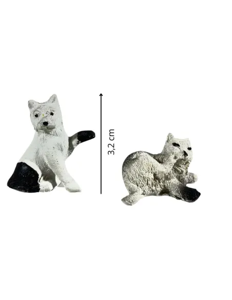 Set 2 gatti in resina per statue da 12-15 cm