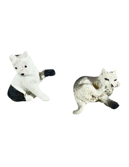 Set 2 gatti in resina per statue da 12-15 cm