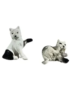 Set of Two Resin Cats for 12–15 cm Nativity Figures