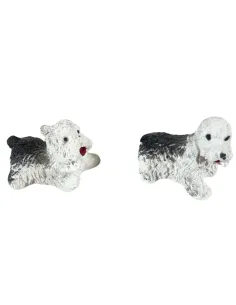 Set 2 cani in gesso per statue da 8-10 cm 2