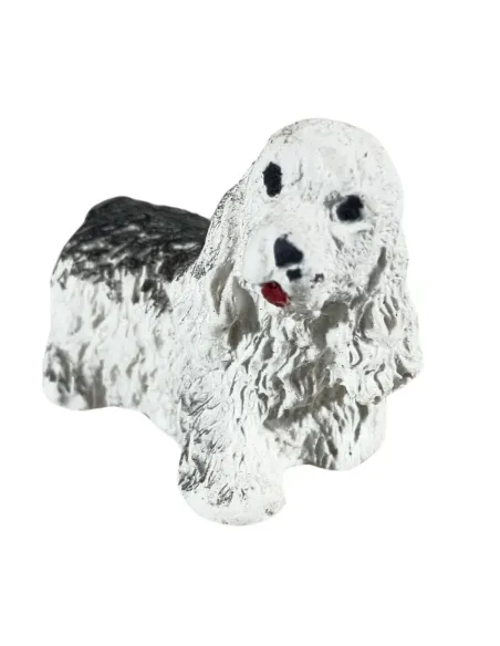 Set 2 cani in gesso per statue da 8-10 cm