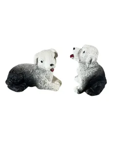 Set of Two Plaster Dogs for 12–15 cm Nativity Figures 2