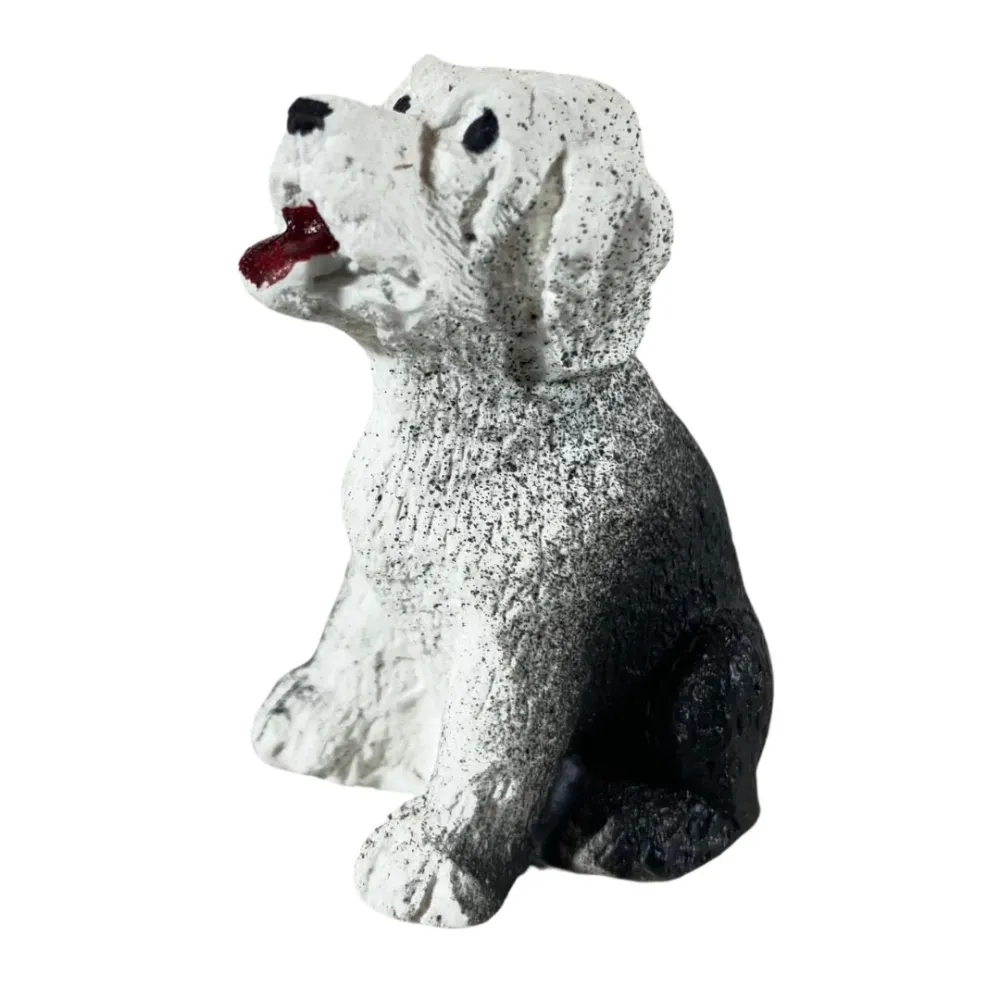 Set of Two Plaster Dogs for 12–15 cm Nativity Figures