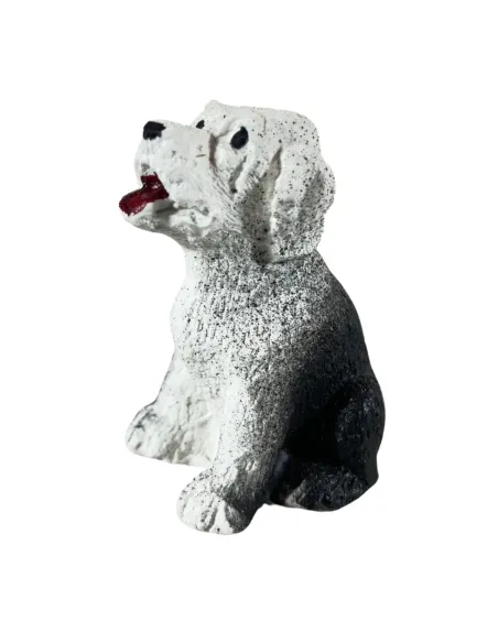 Set 2 cani in gesso per statue da 12-15 cm