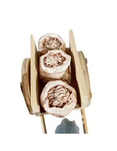 Asino in pvc con carretto e sacchi per statue da 10 cm 2