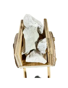 Asino con carretto e pietre per statue da 10 cm 2