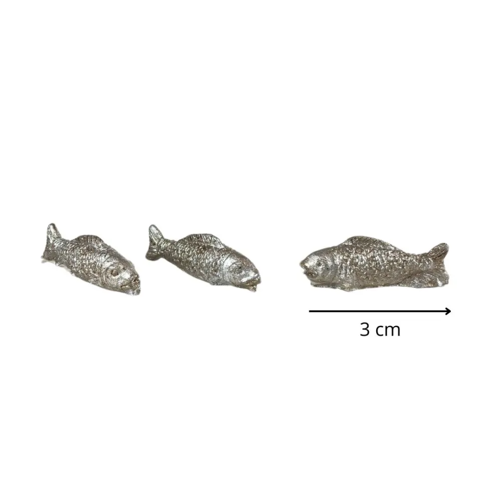 Set of Three Resin Fish for 12–15 cm Nativity Figures