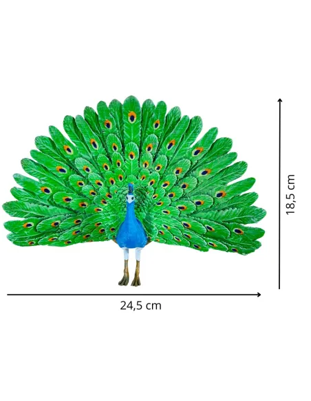 Pavone con coda aperta per statue da 28-30 cm