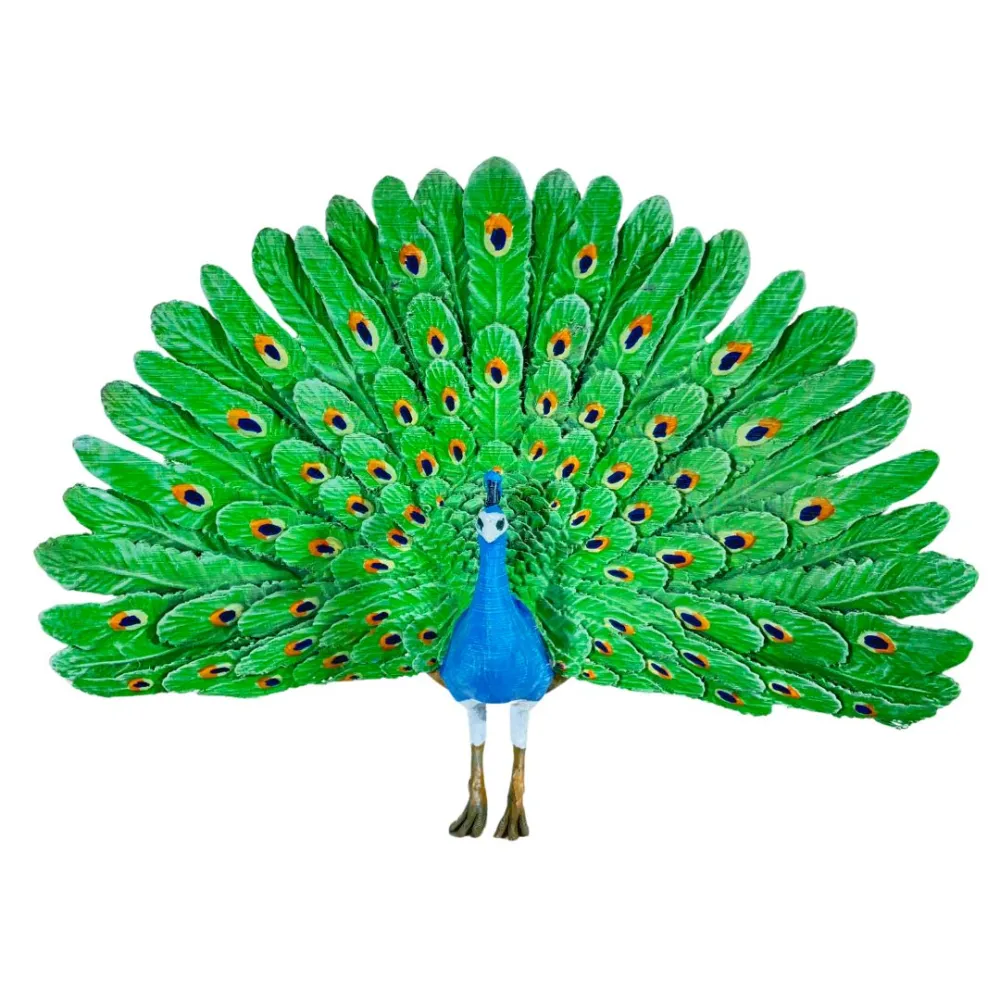 3D-Printed Peacock with Open Tail for 28–30 cm Nativity Figures