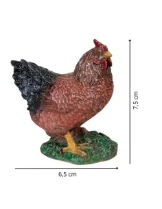 Gallina marrone testa alta per statue da 28-30 cm 2