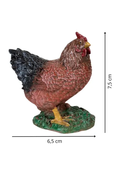 Gallina marrone testa alta per statue da 28-30 cm