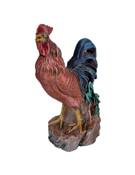 Gallo che canta marrone per statue da 28-30 cm
