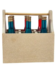 Wooden Crate with 6 Bottles for 30 cm Nativity Figures 2