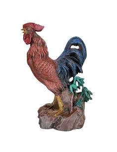 Gallo che canta marrone per statue da 28-30 cm
