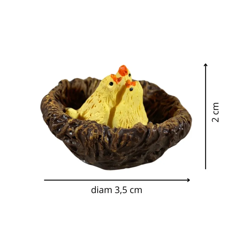 Resin Nest with Chicks for 15–20 cm Nativity Figures