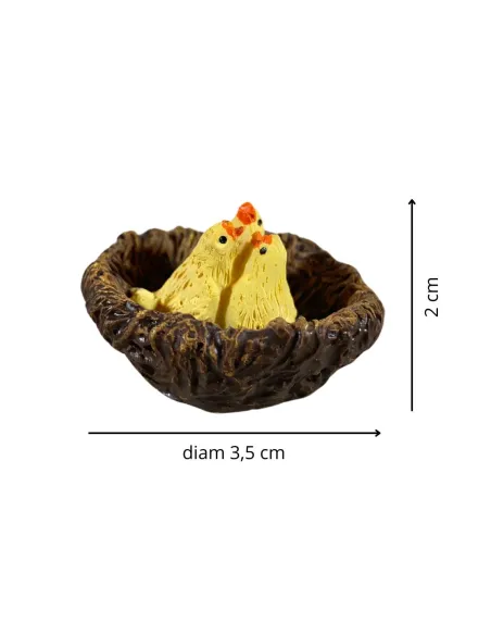 Resin Nest with Chicks for 15–20 cm Nativity Figures