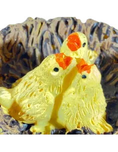 Nido con pulcini in resina per statue da 15-20 cm 2