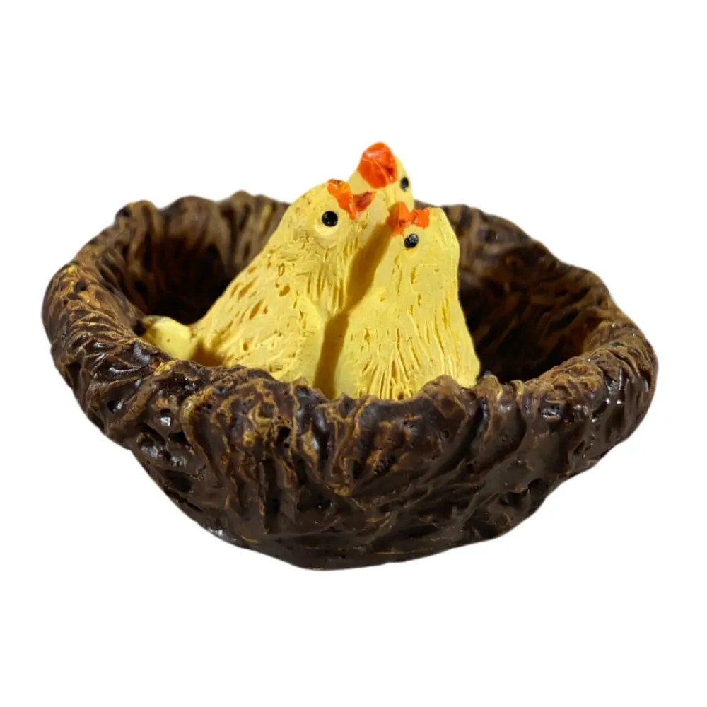 Resin Nest with Chicks for 15–20 cm Nativity Figures