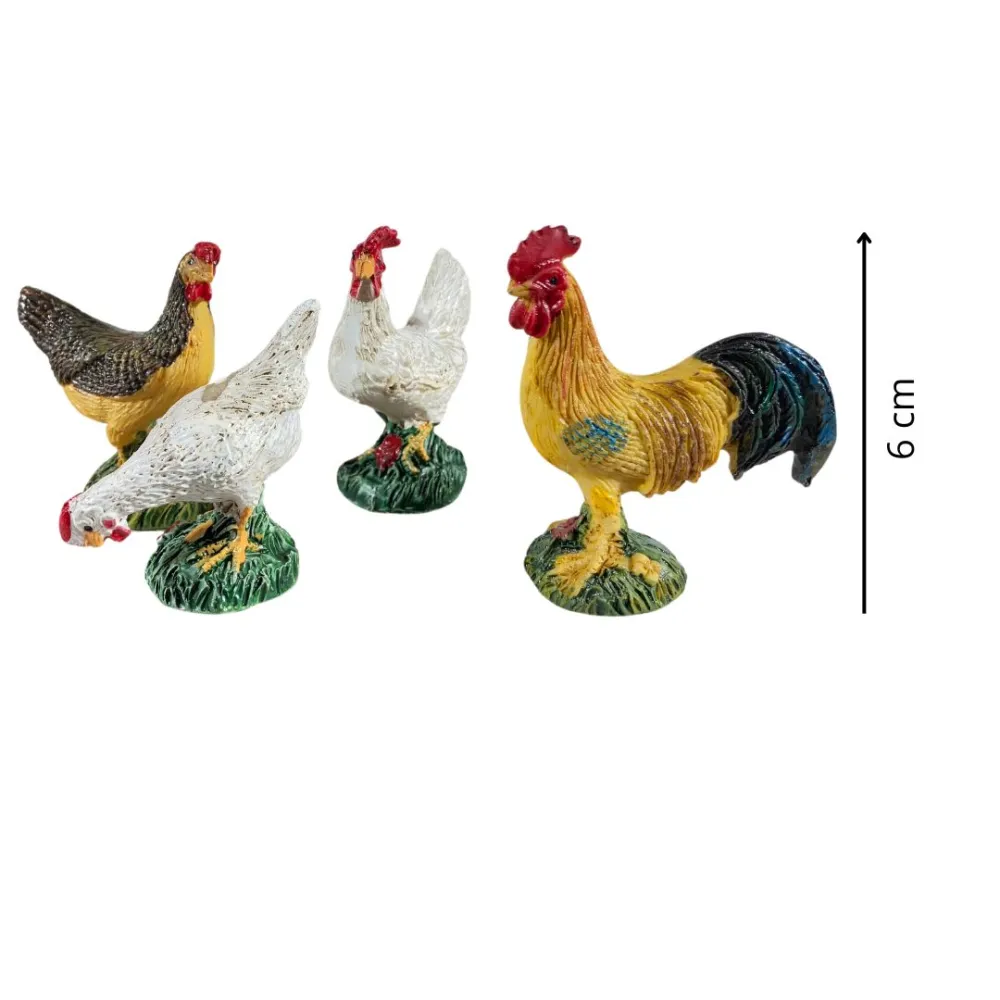 Set of Four Resin Farmyard Animals for 20 cm Nativity Figures