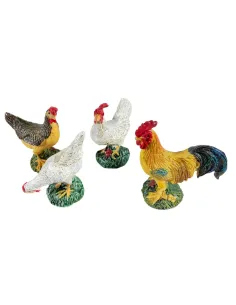 Set 4 animali da cortile in resina per statue da 20 cm 2