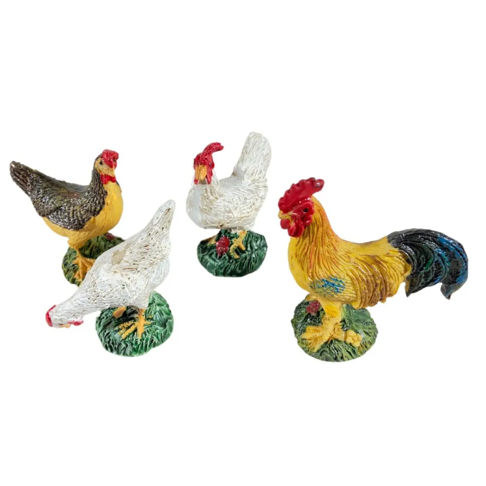 Set of Four Resin Farmyard Animals for 20 cm Nativity Figures