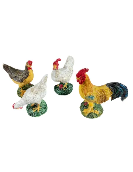 Set of Four Resin Farmyard Animals for 20 cm Nativity Figures