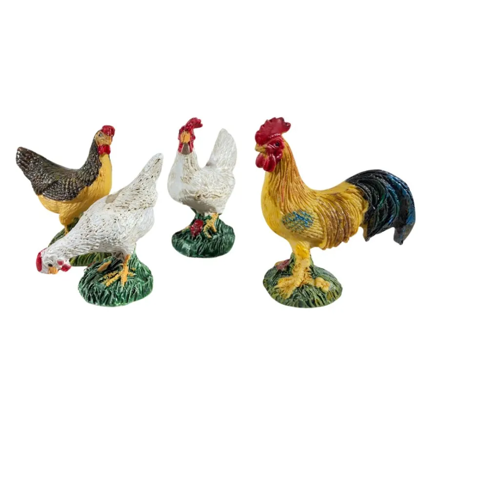 Set of Four Resin Farmyard Animals for 20 cm Nativity Figures