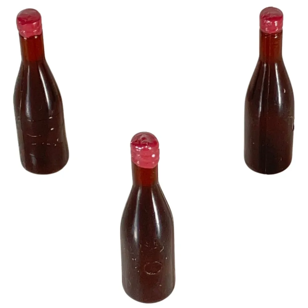 Set of 3 Brown Glass Bottles for 30 cm Nativity Figures