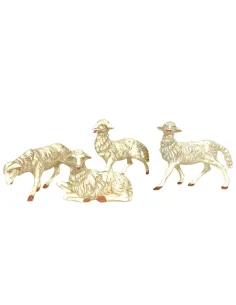 Set of Four PVC Sheep for 25 cm Nativity Figures
