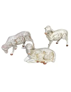 Set of Three PVC Sheep for 30 cm Nativity Figures 2