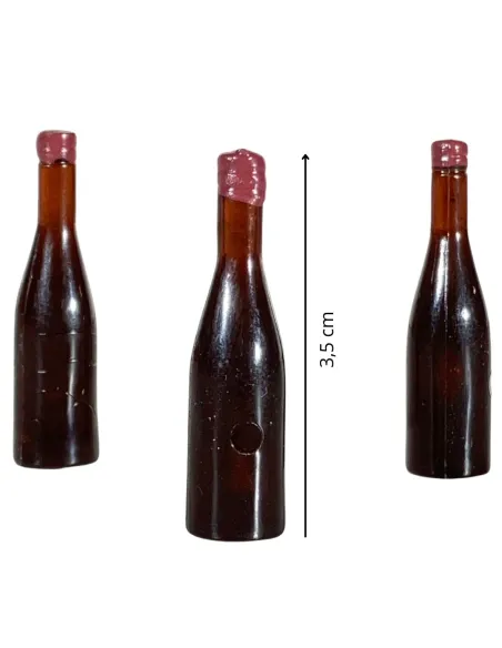 Set 3 bottiglie marroni per statue da 30 cm