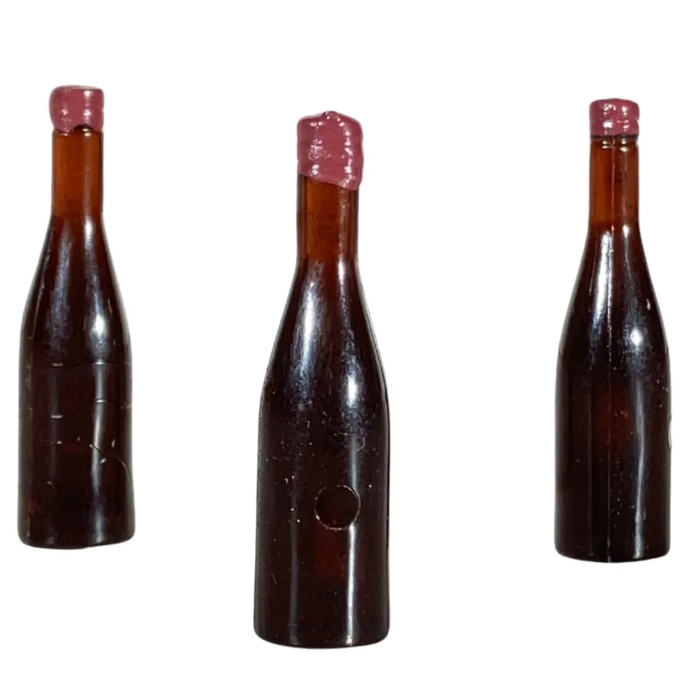 Set of 3 Brown Glass Bottles for 30 cm Nativity Figures
