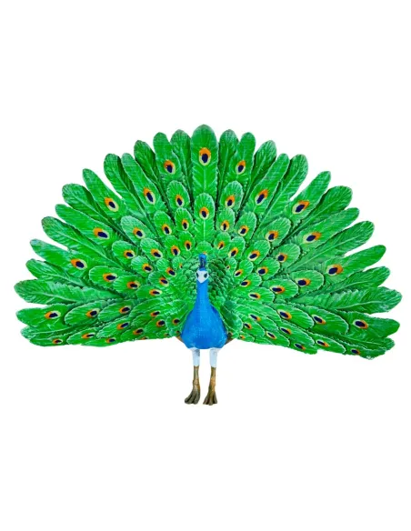Pavone con coda aperta per statue da 20-25 cm