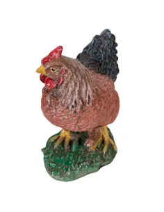 Gallina marrone testa alta per statue da 20-25 cm 2
