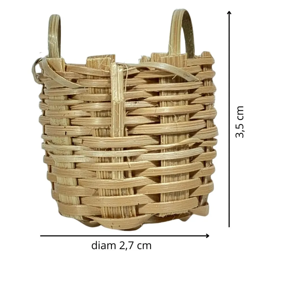 Double-Handled Wicker Basket for 15 cm Nativity Figures