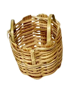 Cestino doppio manico in vimini per statue da 15 cm