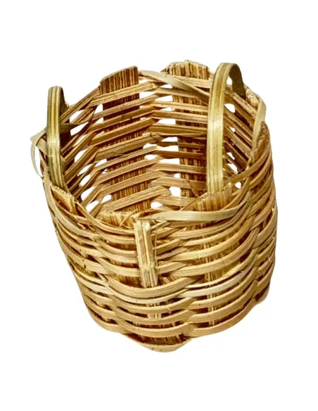 Cestino doppio manico in vimini per statue da 15 cm