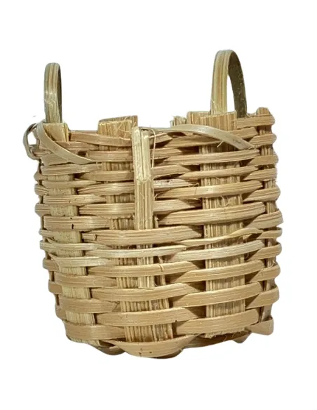 Cestino doppio manico in vimini per statue da 15 cm