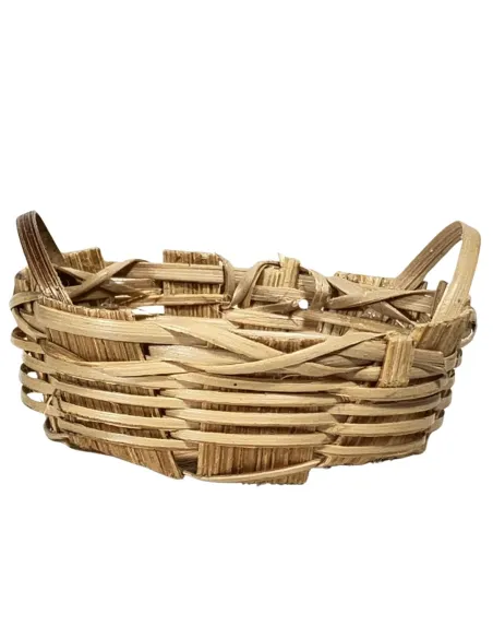 Oval Double-Handled Wicker Basket for 15–20 cm Nativity Figures