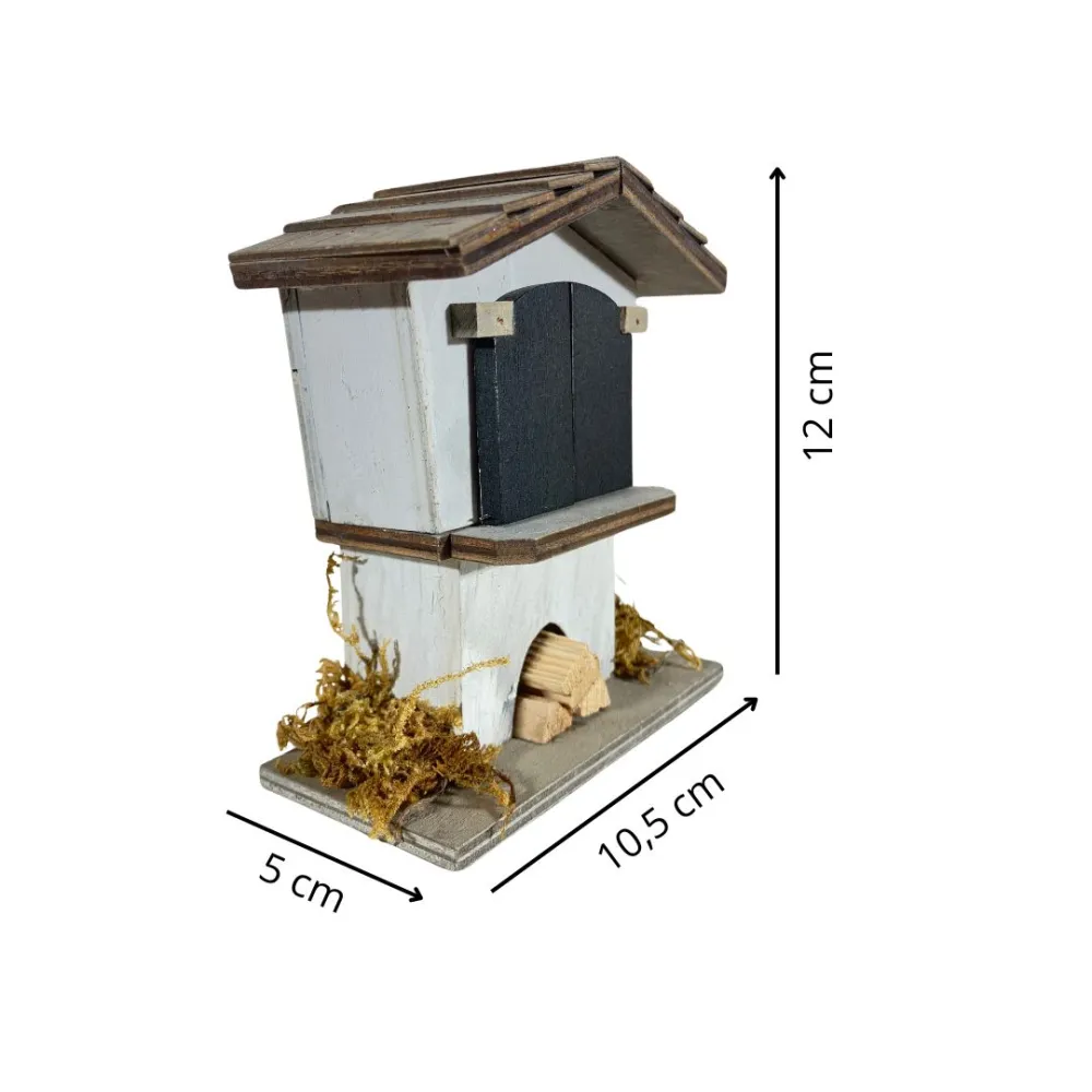 Oven with Battery-Powered LED for 10–12 cm Nativity Figures