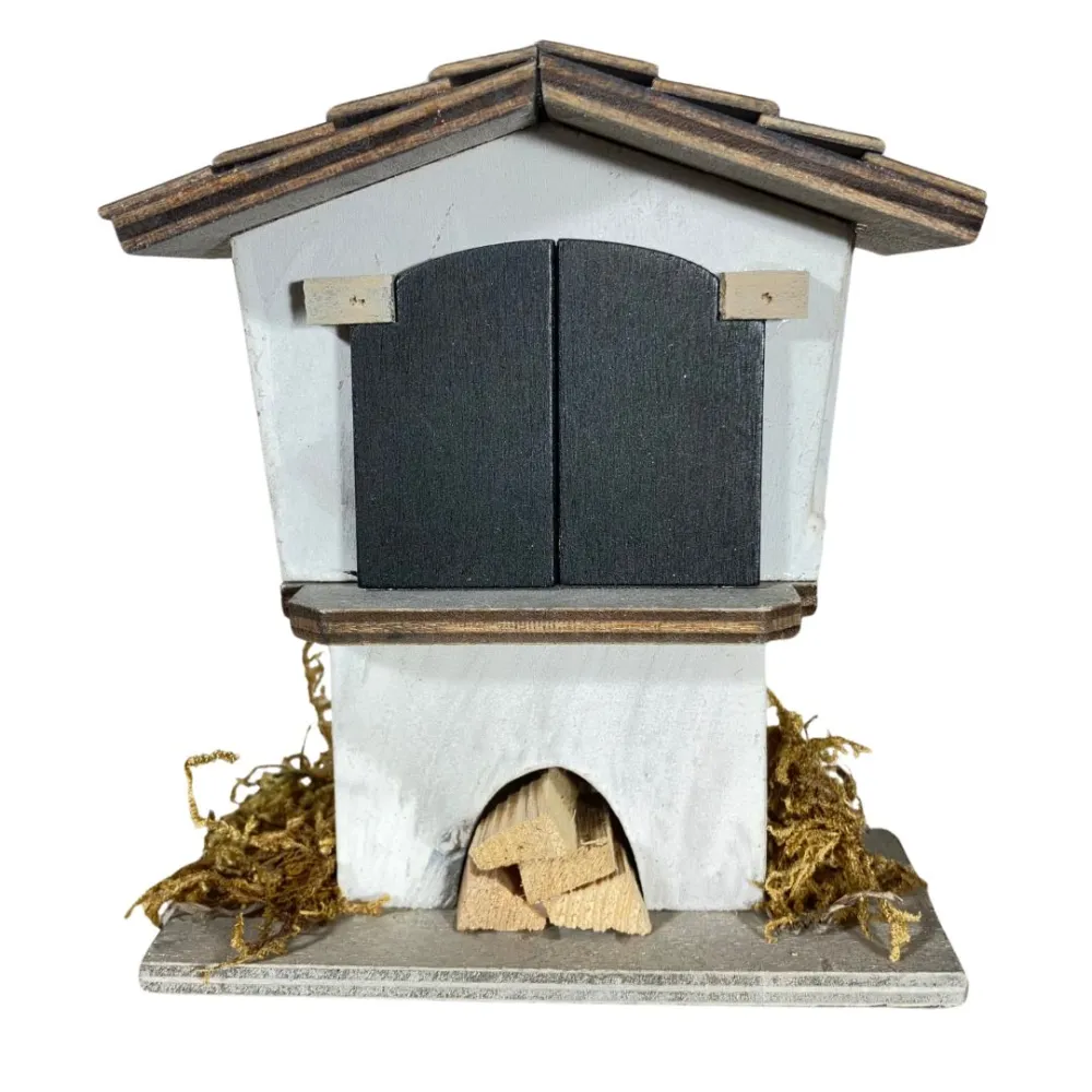 Oven with Battery-Powered LED for 10–12 cm Nativity Figures