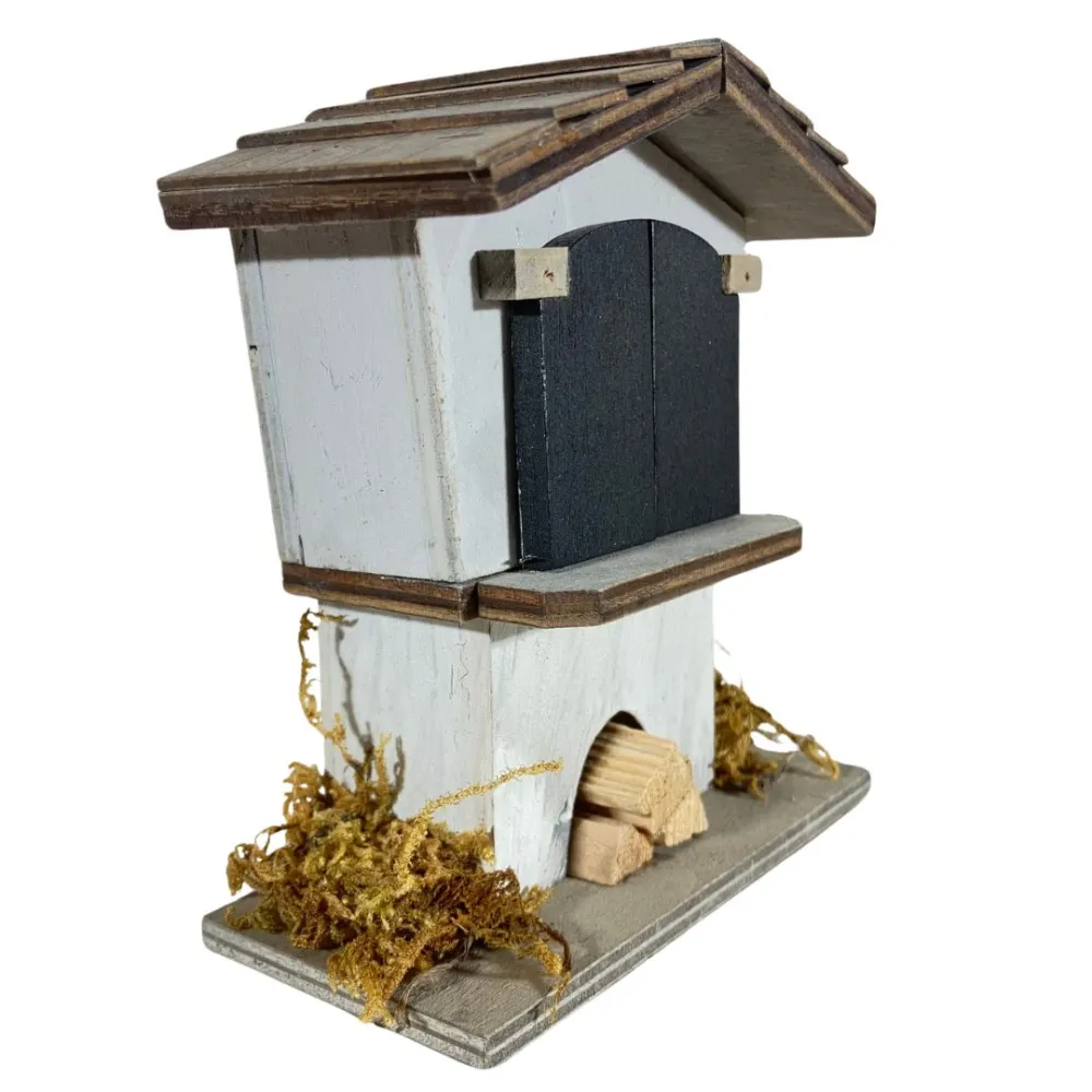 Oven with Battery-Powered LED for 10–12 cm Nativity Figures