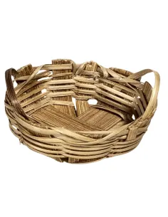 Cesto ovale doppio manico in vimini per statue da 15-20 cm