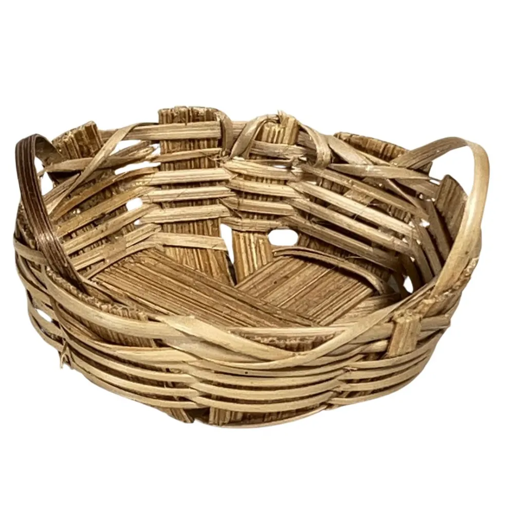 Oval Double-Handled Wicker Basket for 15–20 cm Nativity Figures