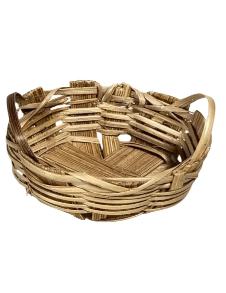 Cesto ovale doppio manico in vimini per statue da 15-20 cm
